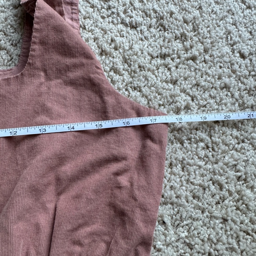 American Eagle Outfitters Mauve Button-Front Wide-Leg Jumpsuit - Picture 5 of 12